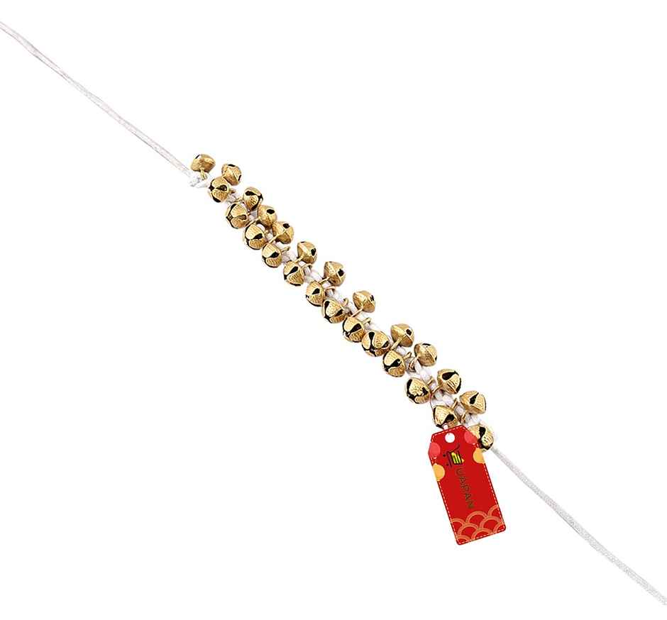 Uapan Brass Ghungroo Small White String Pair 25+25