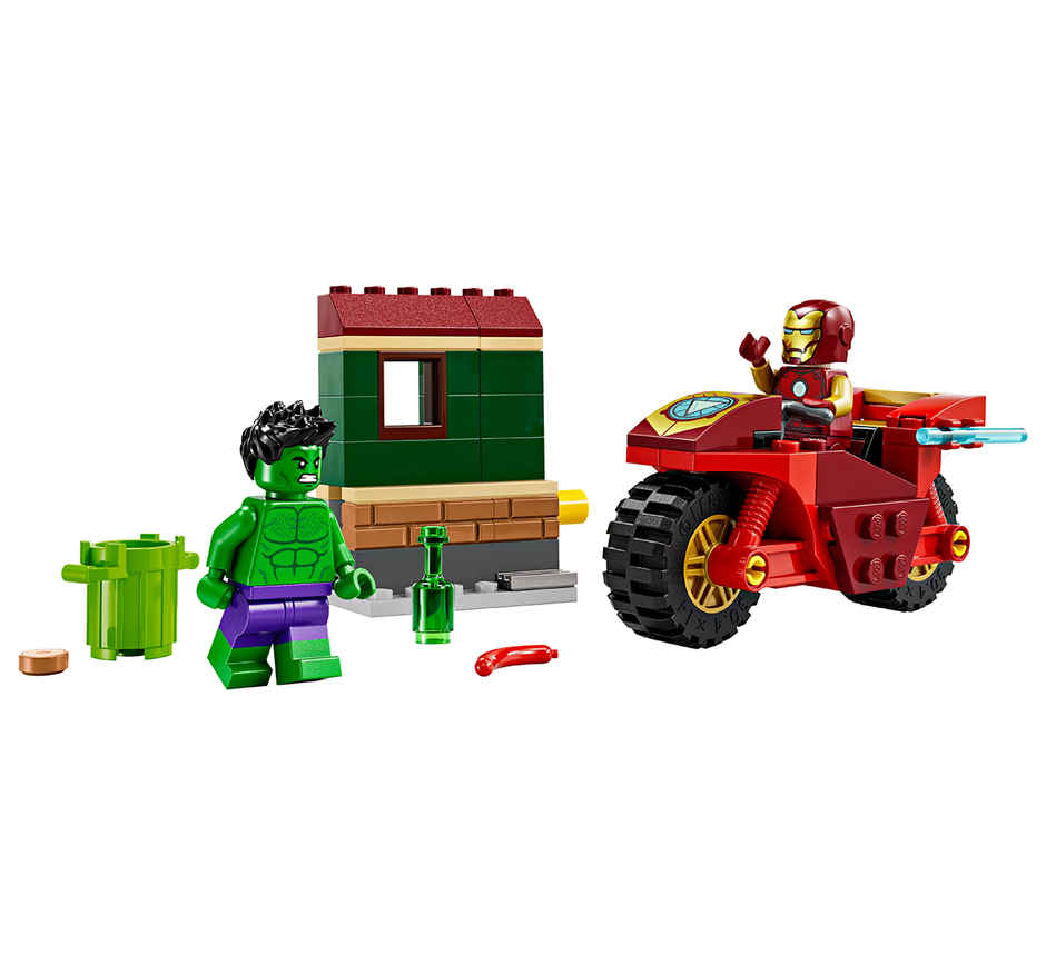 Lego Marvel Iron Man with Bike and The Hulk Playset 76287 - 4Y+