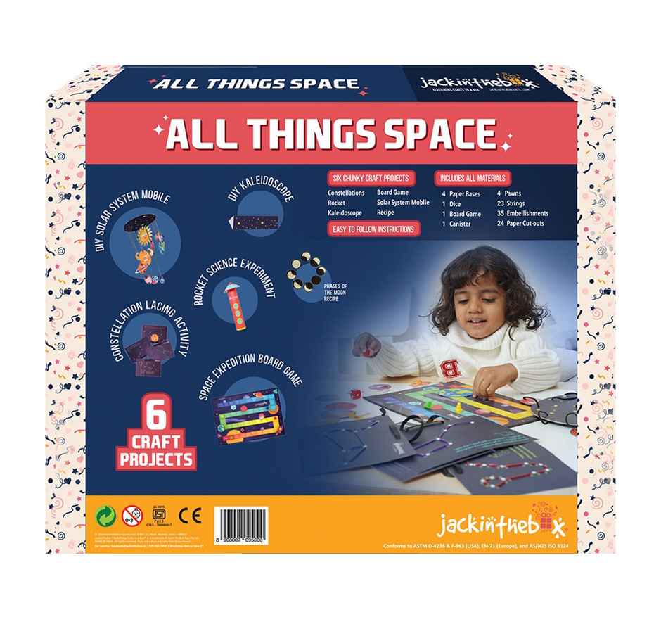 Jackinthebox All Things Space 6-In-1 Art & Craft Kit