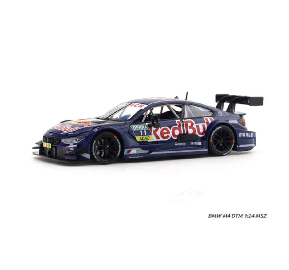 MSZ Licensed BMW M4 DTM Redbull Diecast Model Car Blue 1:24 Scale Collectible Toy