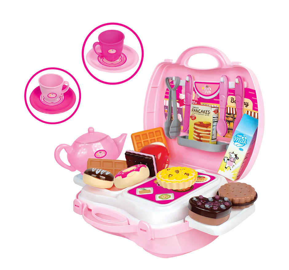 ITOYS Unicorn Tea Party Suitcase Kitchen Play Set