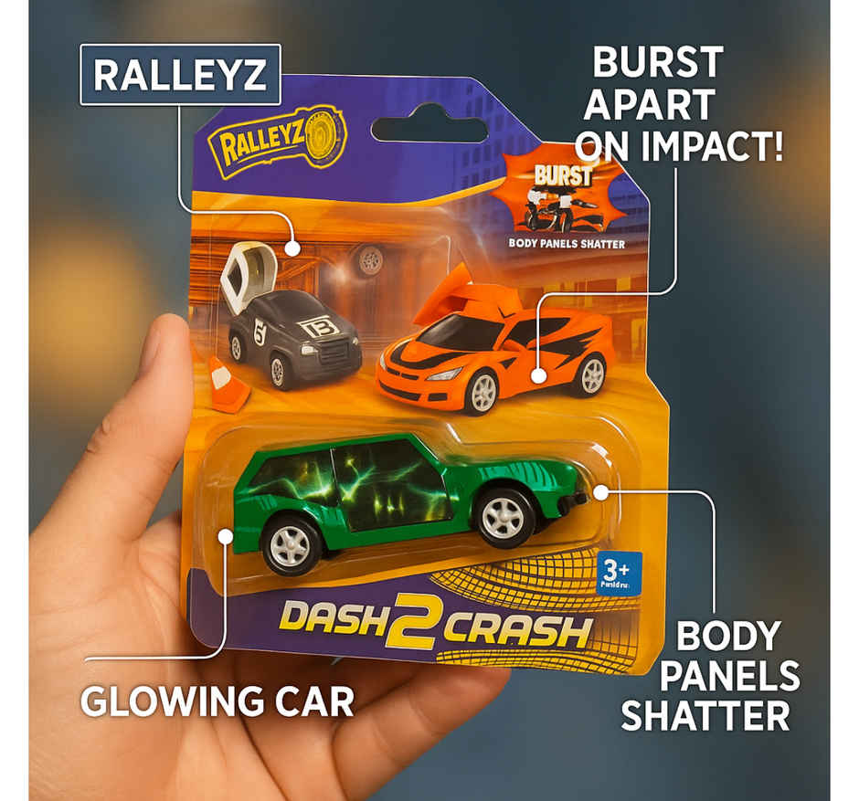 Hamleys RALLEYZ Dash 2 Crash Military Truck Toy for Kids | Green Die Cast Vehicle