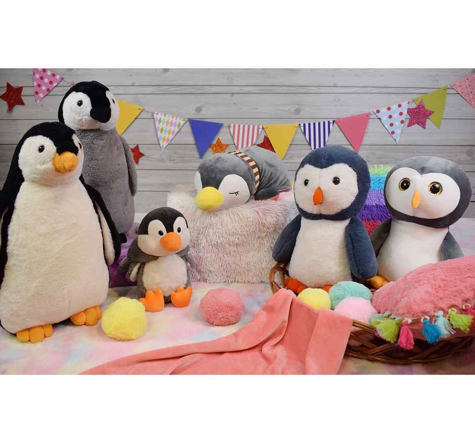 Mirada 30Cm Penguin Soft Toy�- Grey