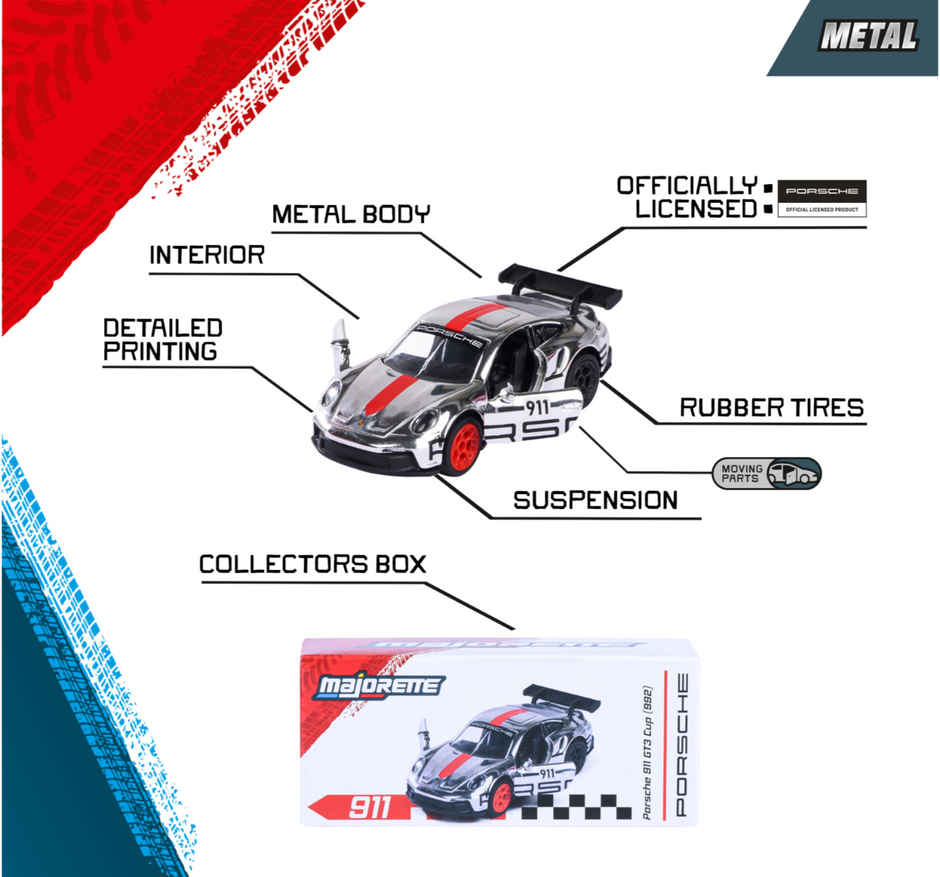 Majorette 1:64 Porsche 953 K3 Premium Die Cast Car