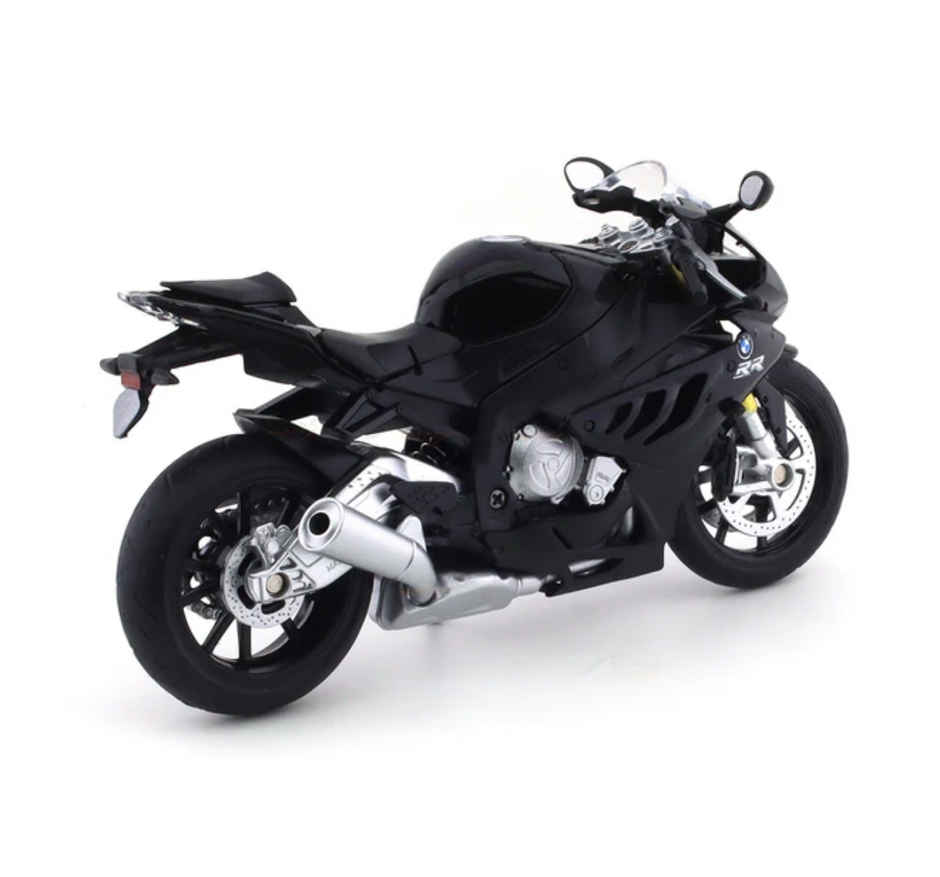 MSZ Licensed BMW S1000 RR Diecast Model Bike Black 1:12 Scale Collectible Toy