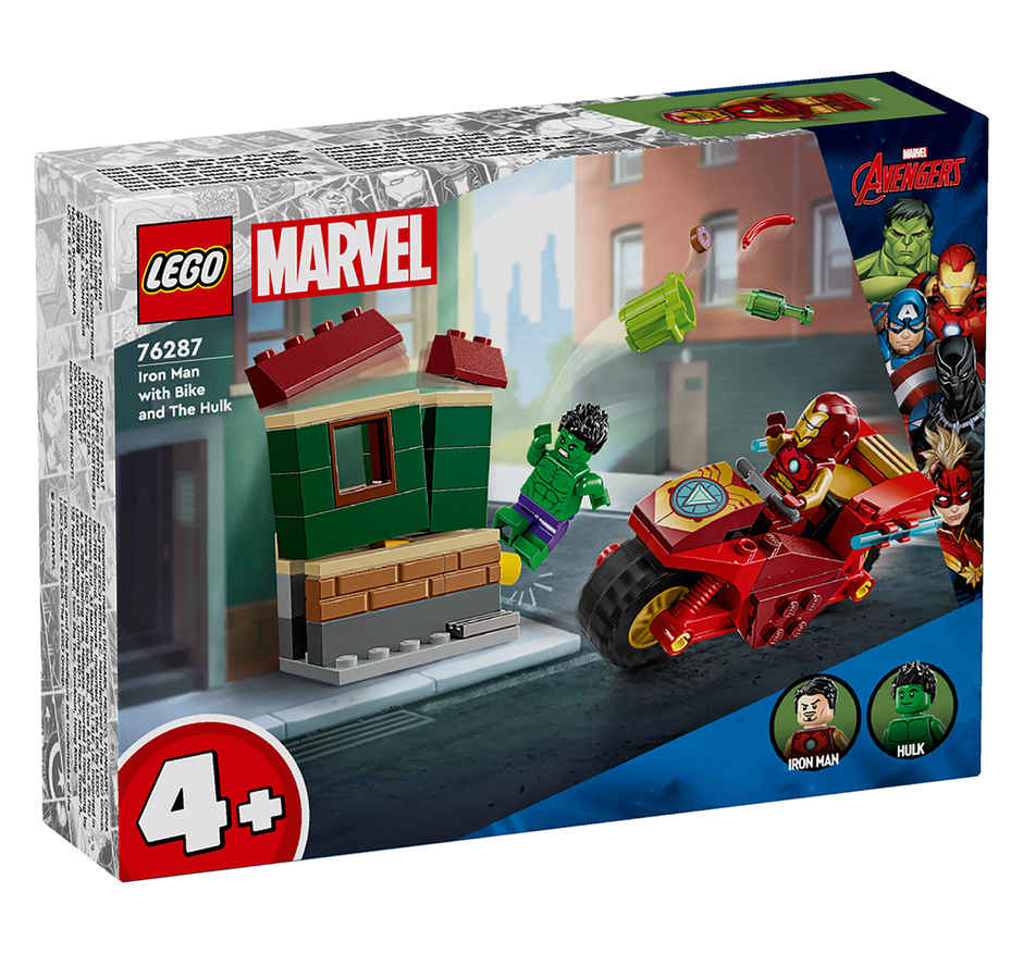 LEGO Marvel Iron Man with Bike and The Hulk Playset 76287 - 4Y+