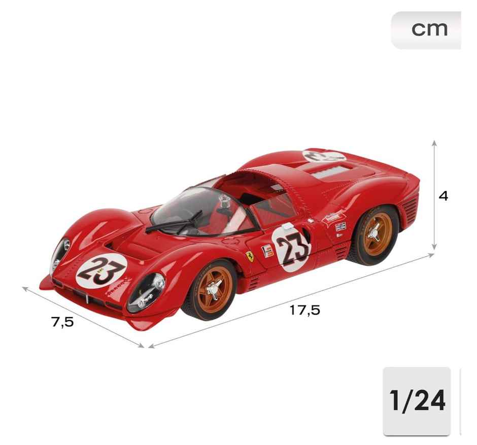 Bburago Licensed 1:24 Model 1967 Ferrari 330P4 Daytona
