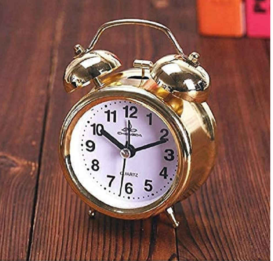 Soham Housewares Table Alarm Clock Vintage Look Twin Bell (Copper)
