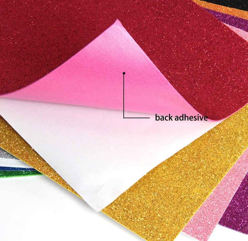 Eva Foam Self Adhesive Glitter Sheets A4 Size