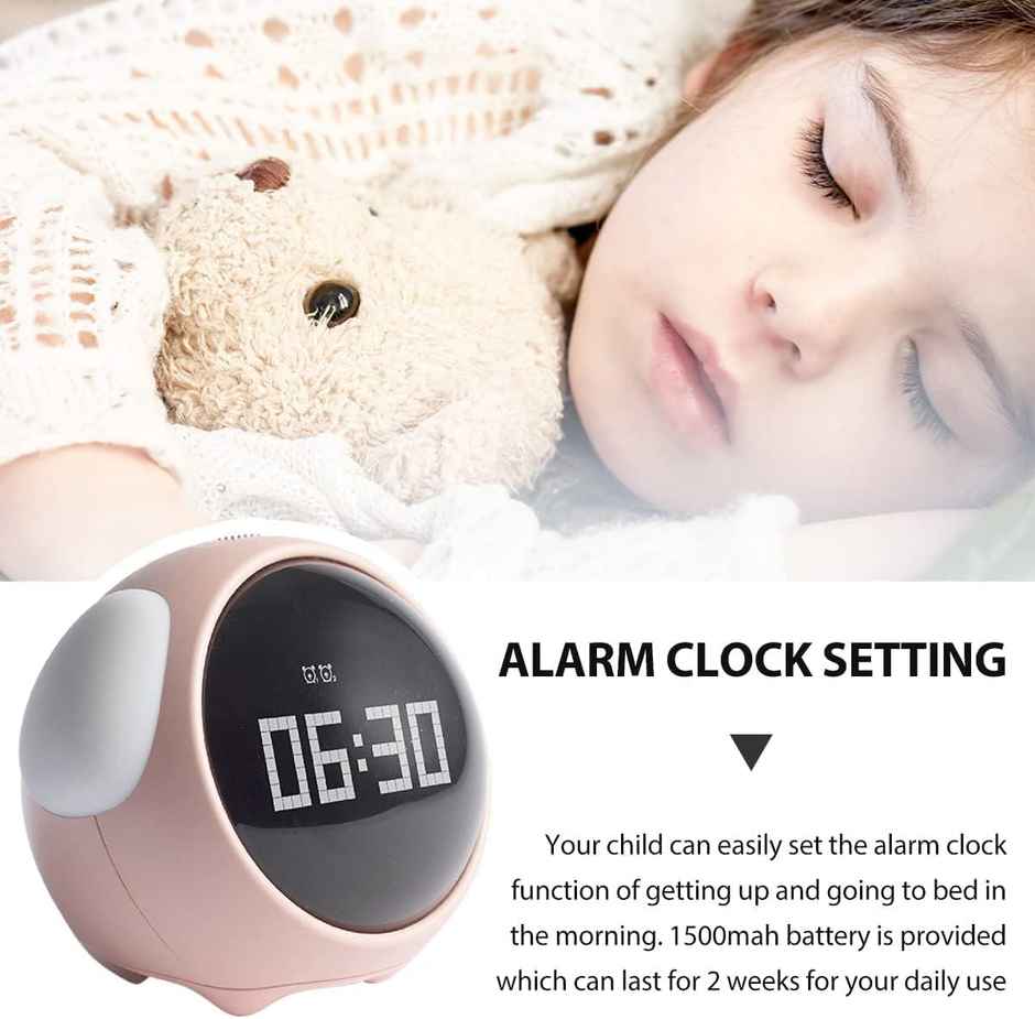 Desidiya Digital Emoji Table Clock | Fun Design | Pink