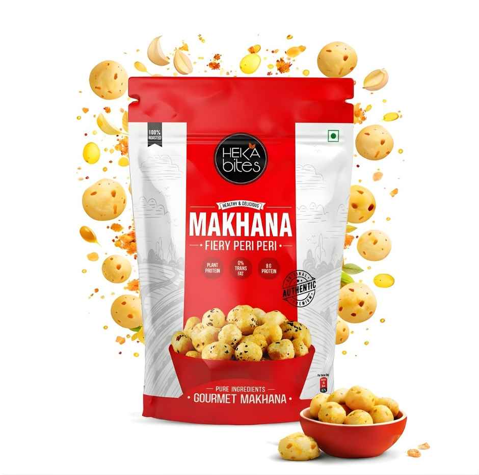 Heka Bites Roasted Makhana Fiery Peri Peri
