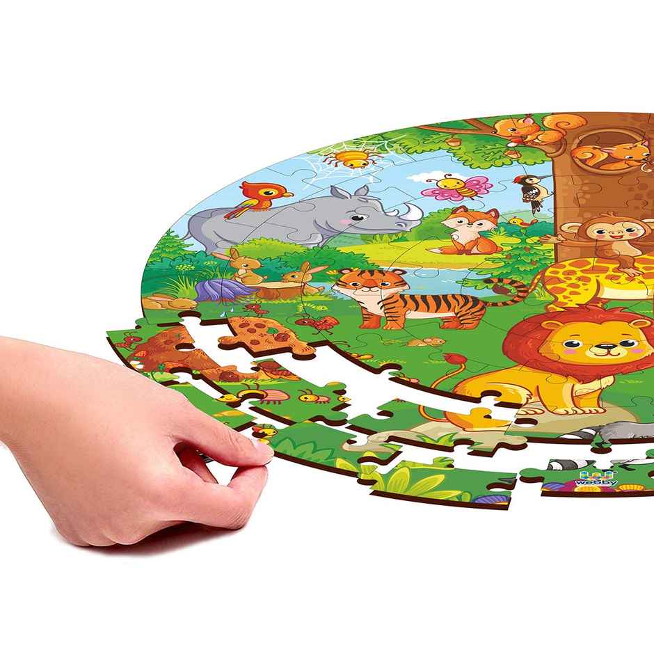 Webby Toys Jungle Jigsaw Puzzle (Multicolor, 4 - 6 years)
