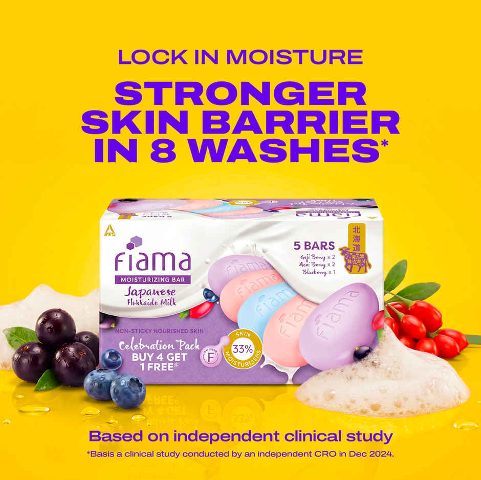 Fiama Skin Barrier Strengthening Moisturizing Soap Bar Combo Pack | Japanese Hokkaido Milk