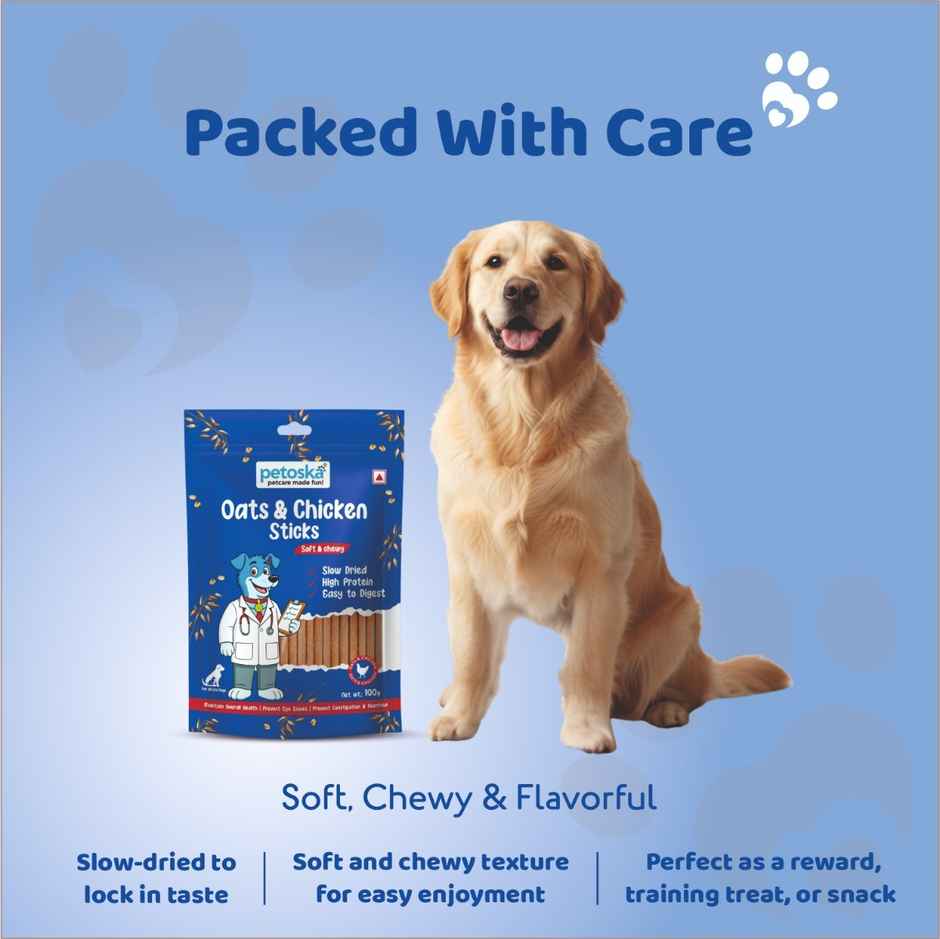 Petoska Dog Treats Chicken Oats Sticks Combo