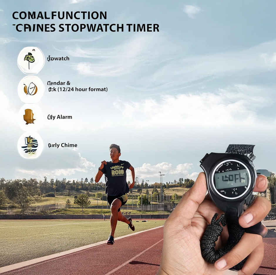 Nivia Unisex Plastic Digital Stopwatch | Black