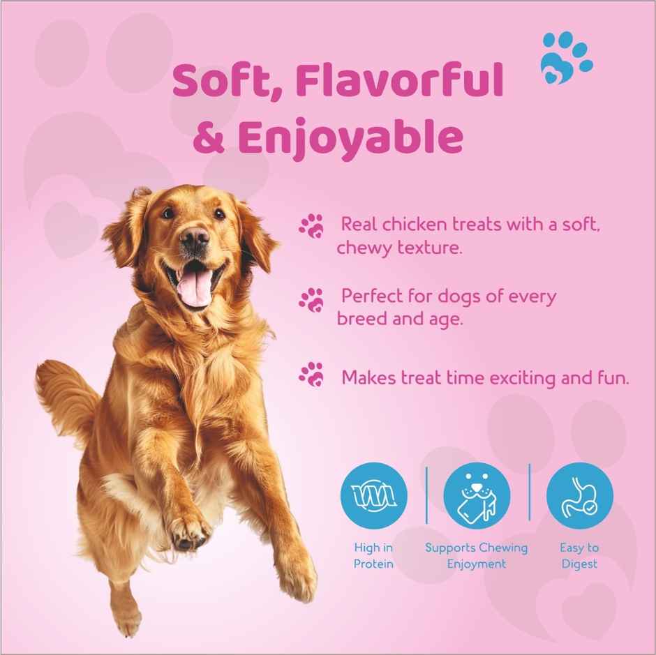 Petoska Dog Treats Chicken and Strawberry Red Heart Sticks