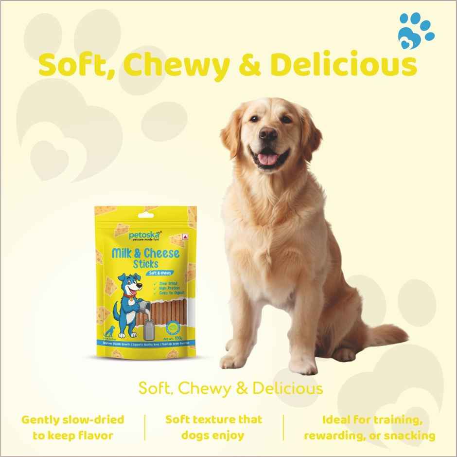Petoska Dog Treats Milk & Cheese Chicken Sticks Combo