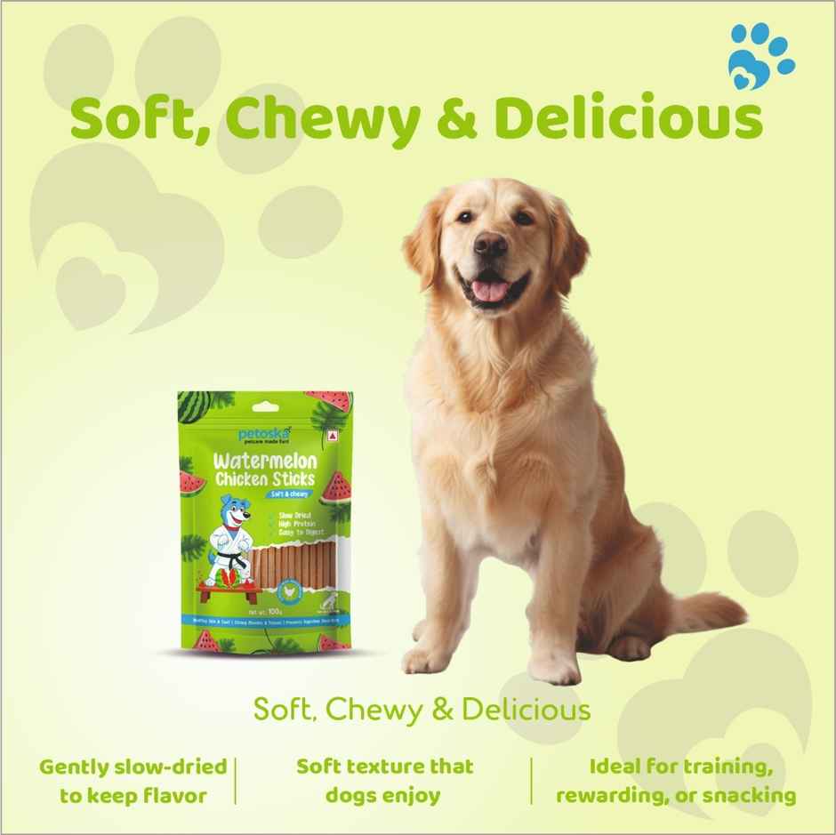 Petoska Dog Treats Watermelon Chicken Sticks