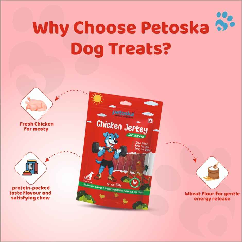 Petoska Dog Treats Chicken Jerky Combo