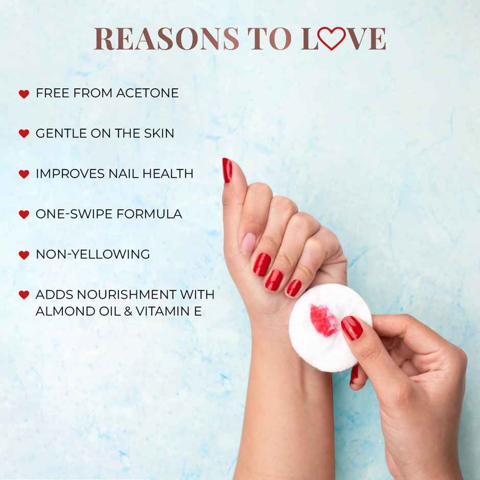 Just Herbs Acetone One Swipe Non Yellowing Free Nail Paint Remover