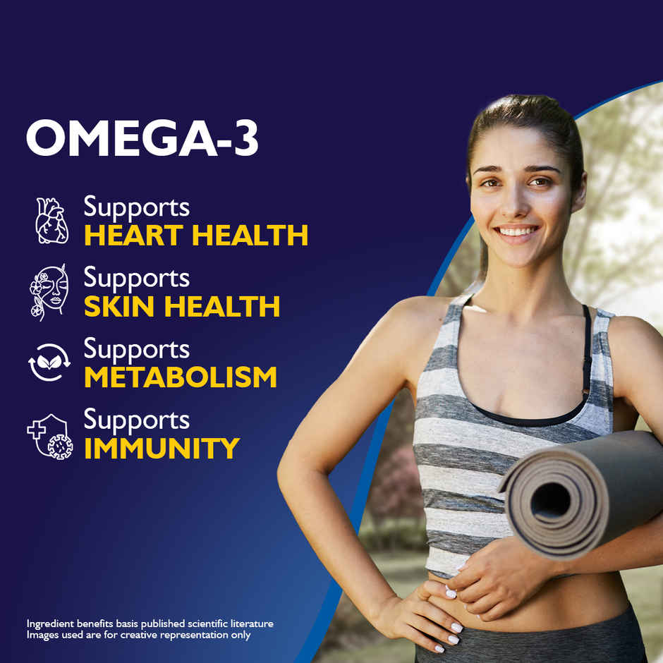 Siens By Dabur Omega-3 Fish Oil Capsules Capsules For Men & Women 30 Softgels