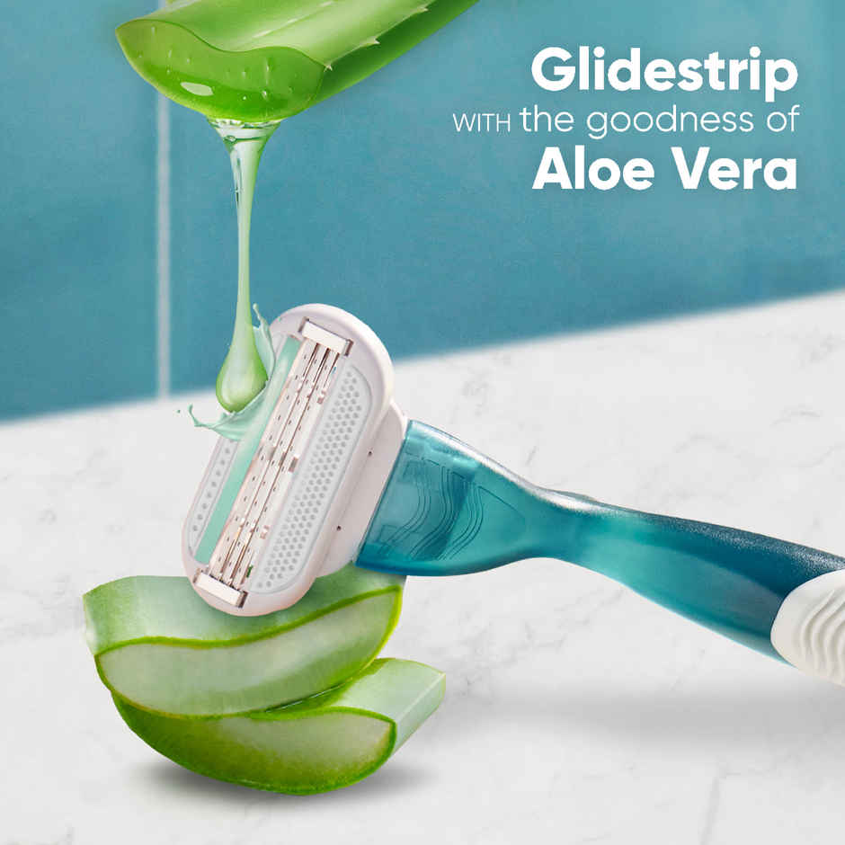 Gillette Venus Hair Removal Razor Blades/Refills/Cartridges for Women - (Aloe Vera Glidestrip)