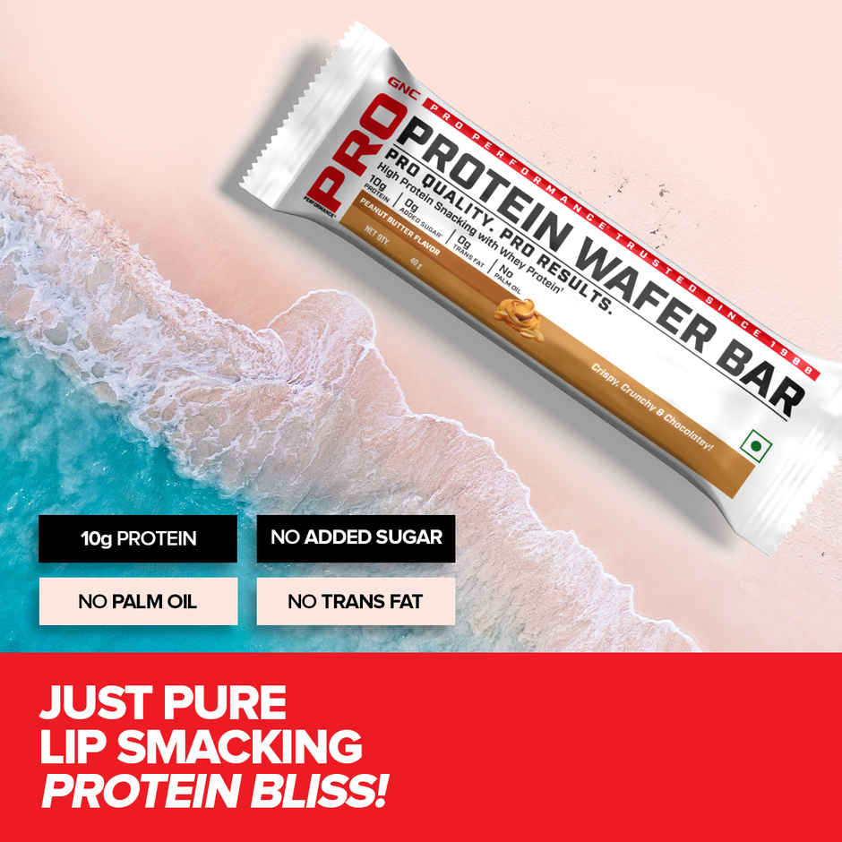 GNC Protein Wafer Bar - Peanut Butter | 10g Whey Protein