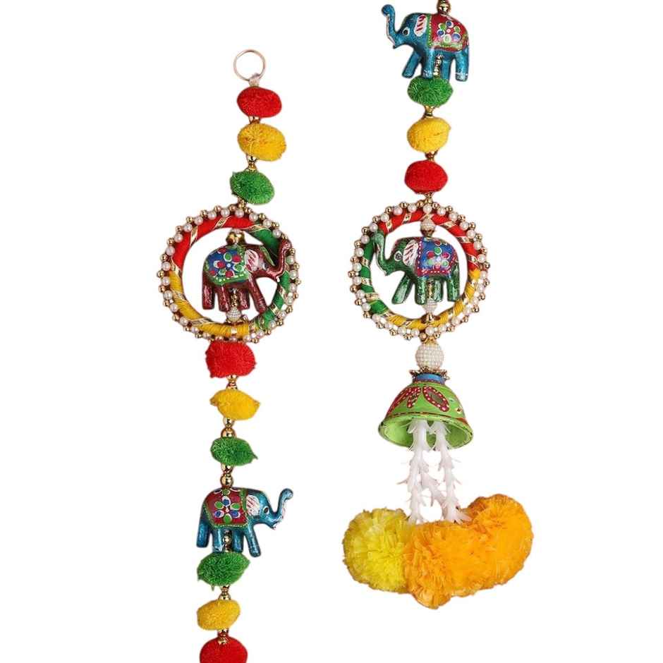 Hanging Elephant Toran | Multicolour | Gullak