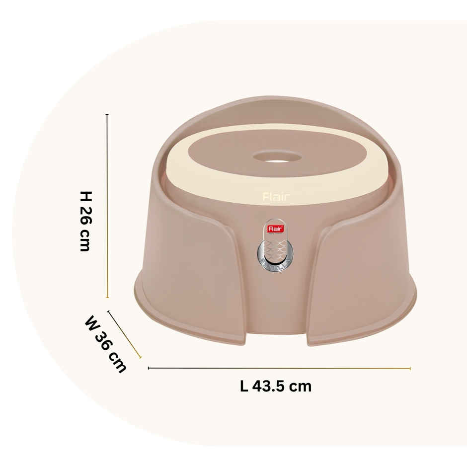 Flair Estella Home Stool 9 - Beige - Plastic Stool For Bathroom