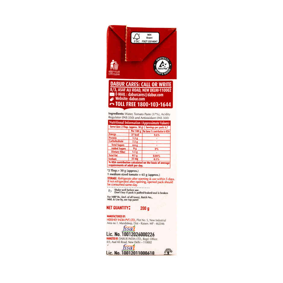 Dabur Hommade Tomato Puree