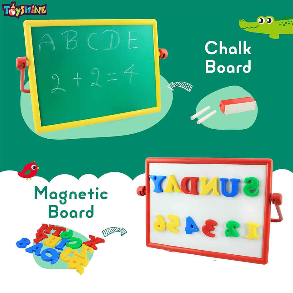 Toyshine Abc Numero Magnetic Blackboard Educational Alphabet & Number Learning Board For Kids