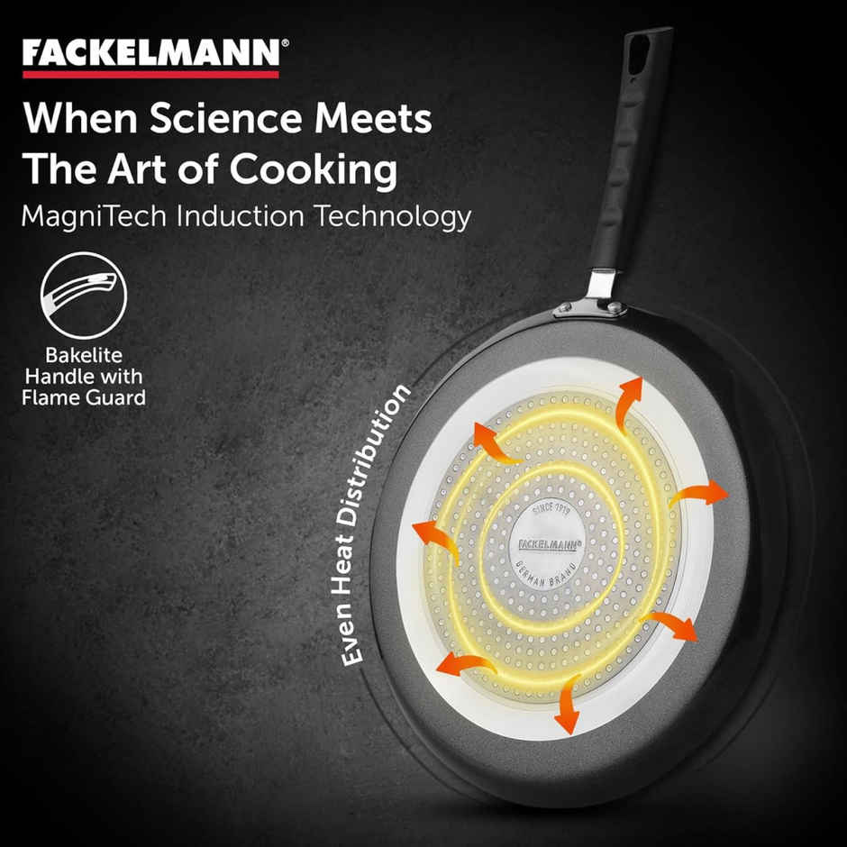 Fackelmann Quartz Nonstick Flat Tawa 28Cm, Induction, German Tech, Paratha, Omelette, Dosa