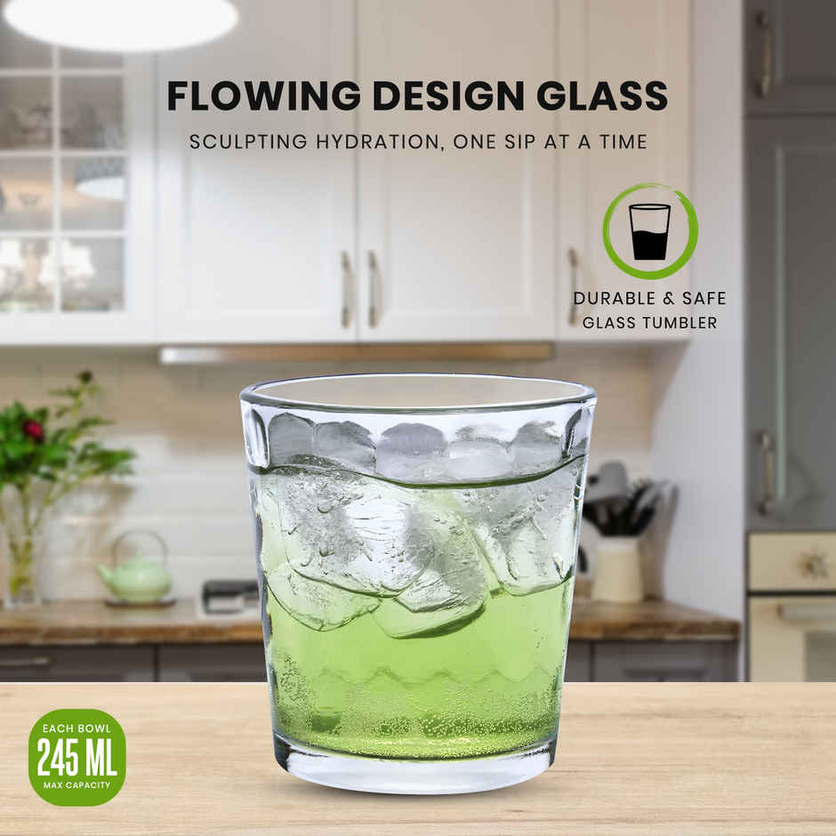 Yera Coolwave 245 ml Water/Juice Tumbler Set | 6 pcs