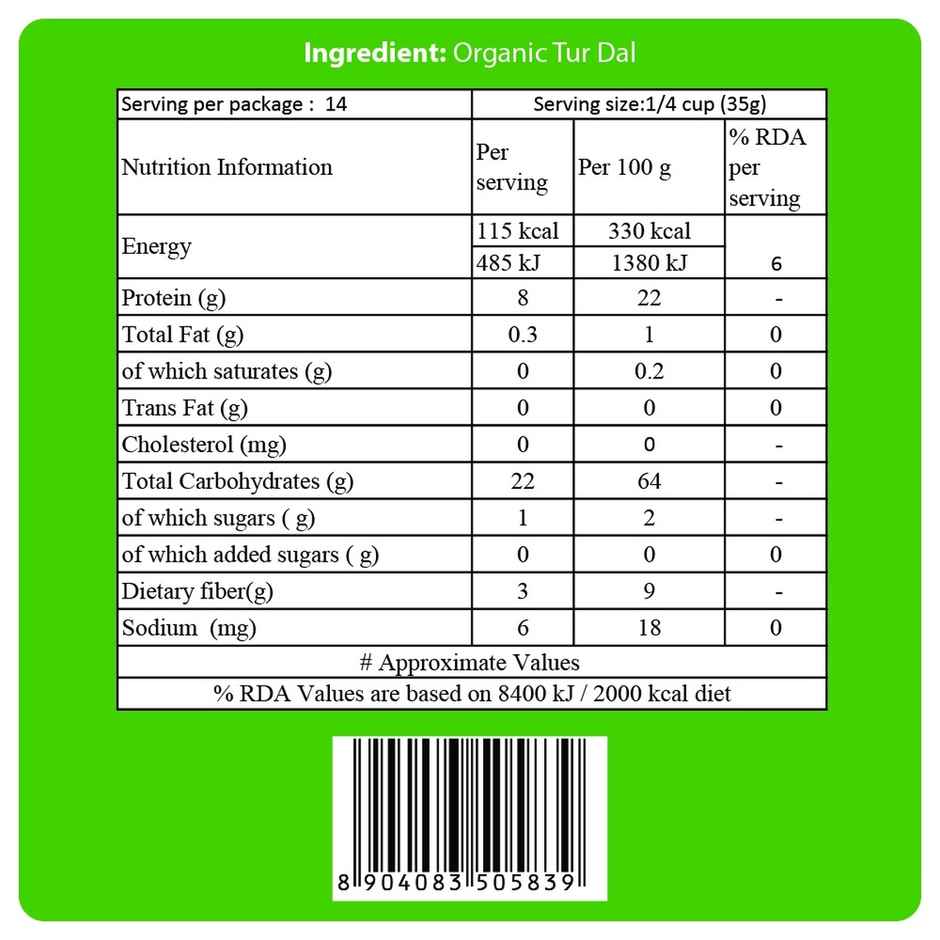 24 Mantra Organic Tur Dal - Split