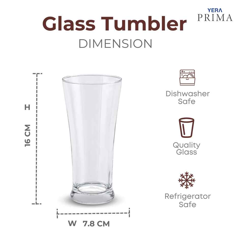 YERA GLASSWARE Prima Oslo Pint Glass Set - 350 ml | Premium & Durable