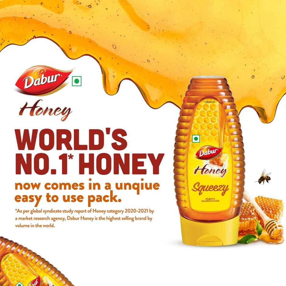 Dabur Honey Squeezy, 100% Pure World's No.1 Honey Brand Buy 1 Get 1 Free
