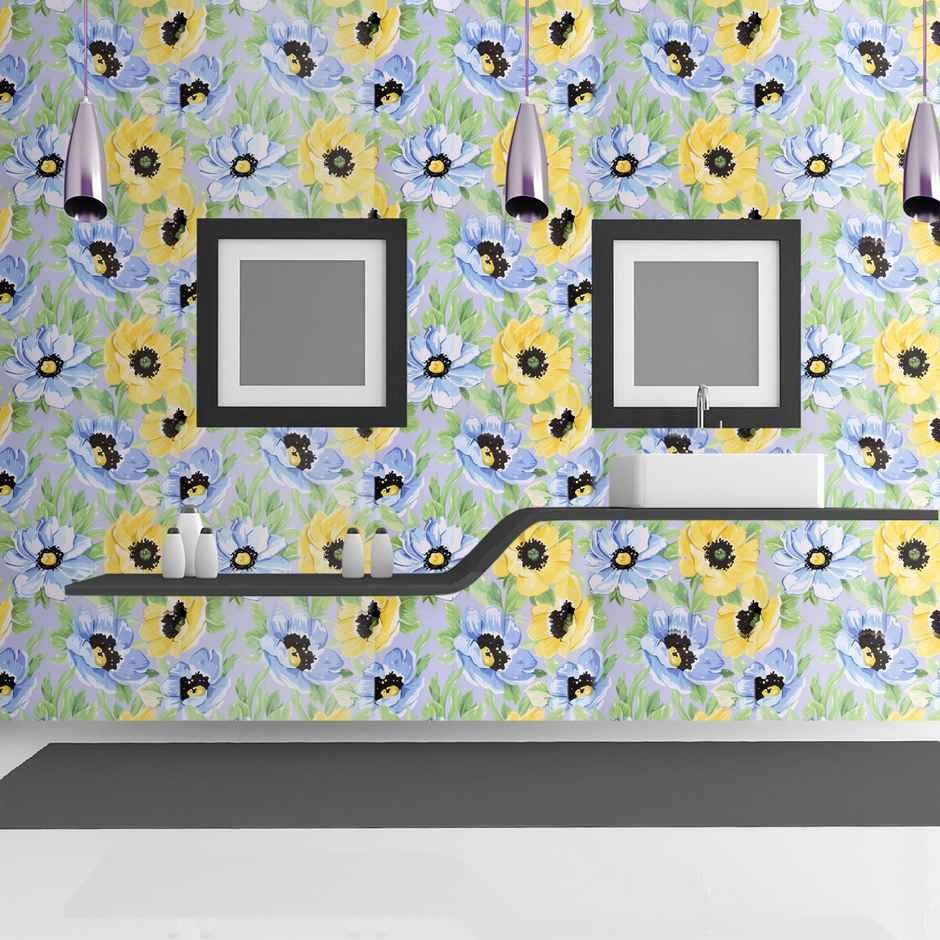 BAY6 Yellow Sun Flower Self Adhesive Wallpaper