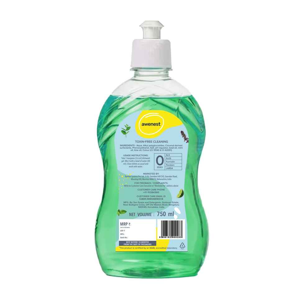 Awenest Pudina Dishwash Gel | No-toxin