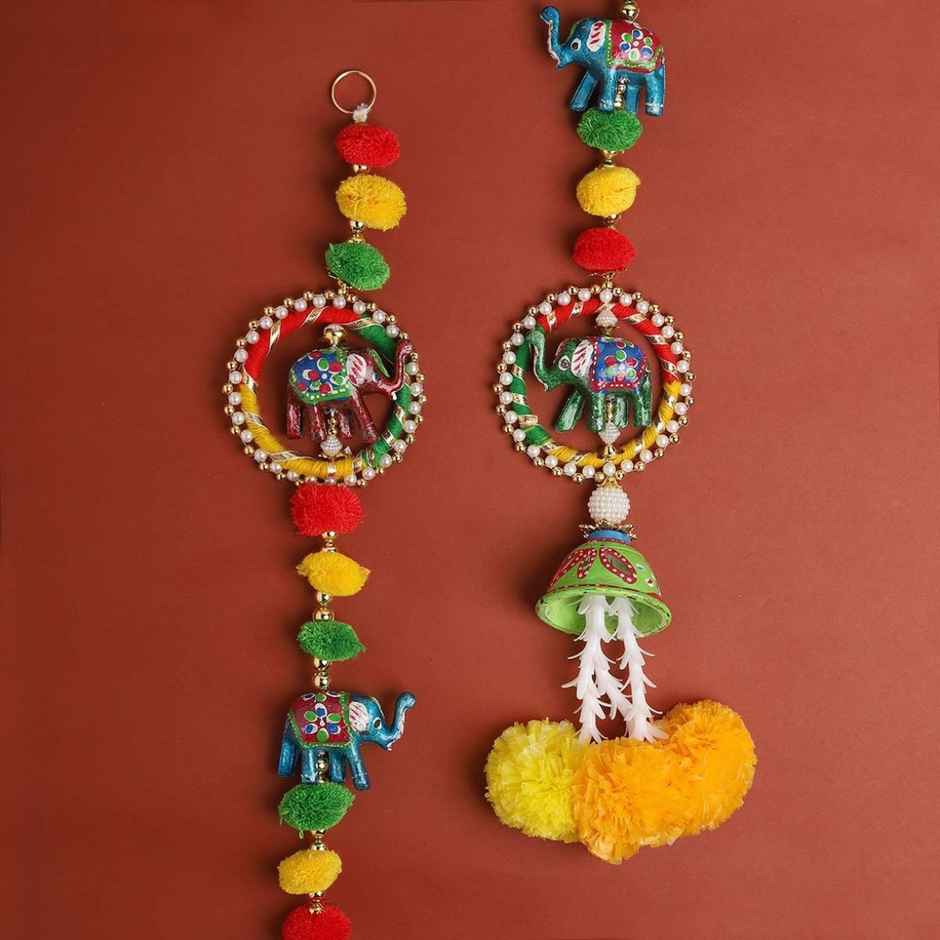 Hanging Elephant Toran | Multicolour | Gullak