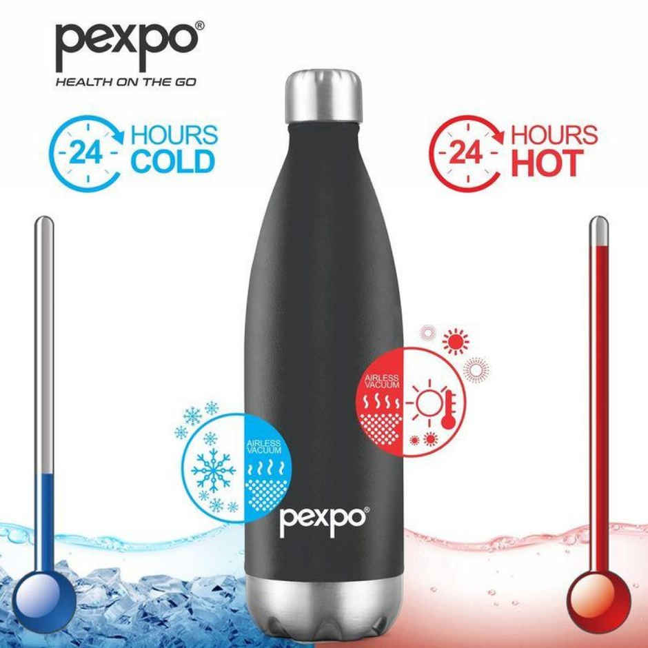Pexpo 24 Hrs Hot & Cold Isi Certified Electro Vacuum Insulated Water Bottle | 1 L