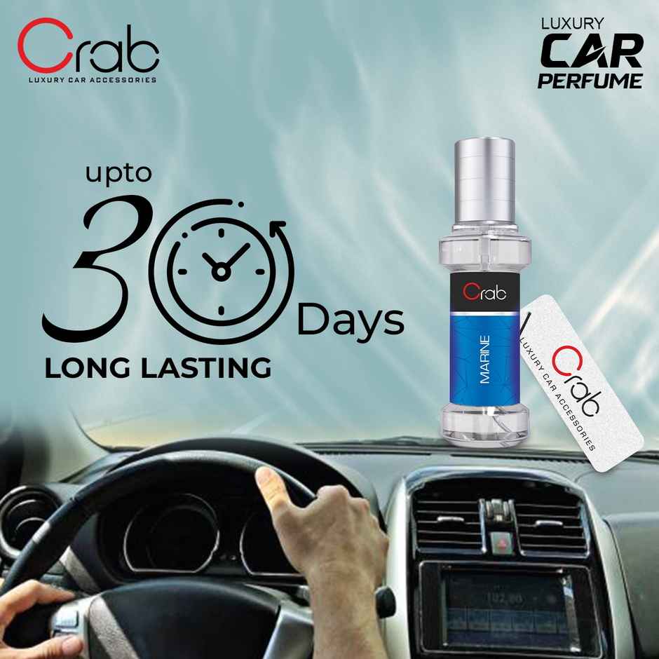 Crab Premium Marine Fragrance Spray | Long-Lasting Car Perfume Freshener | Home, Office & Vehicles