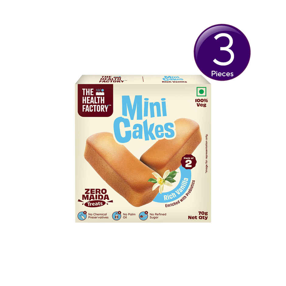 The Health Factory Zero Maida Mini Cakes| Rich Vanilla Combo    