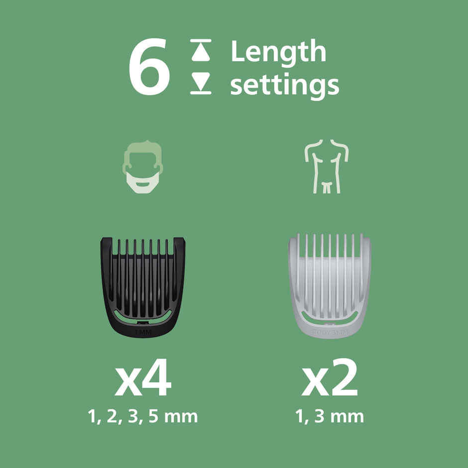 Philips MG3917/15 All-in-One Grooming Kit with 8 Attachments for Face, Hair & Body