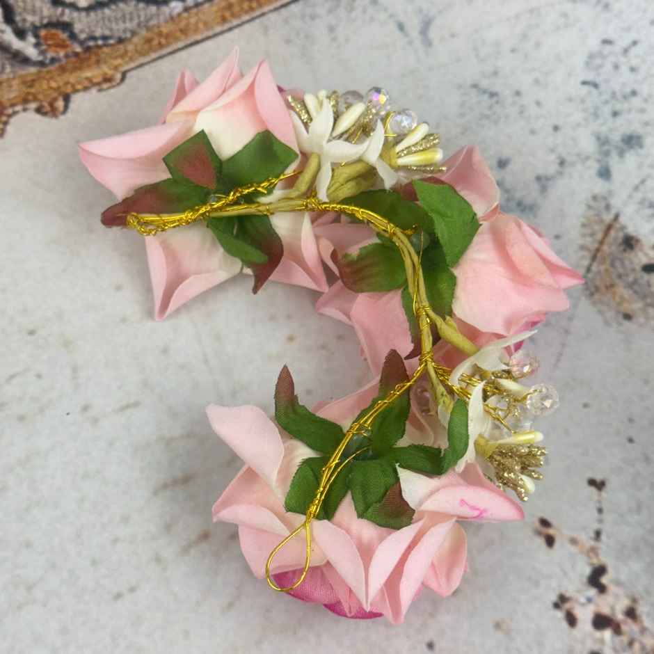 The Opal Factory Hair Accessories | 3 Rose Hair Veni | 1 Pc | Pink