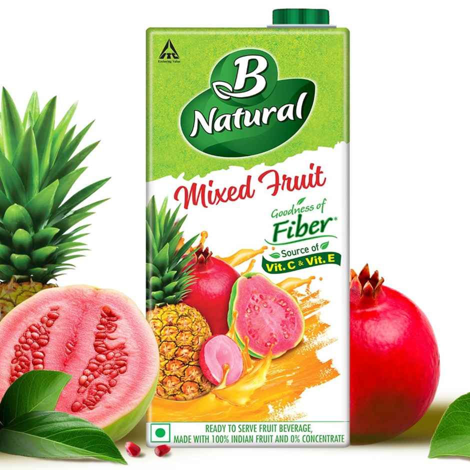 B Natural Mixed Fruit Juice, 100% Pulp, No Concentrate