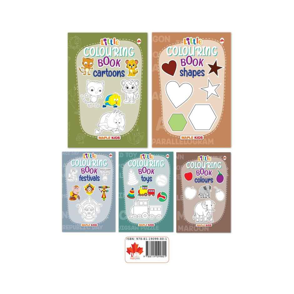 Little Colouring Books For Kids - Set Of 5 | Gift For Painting | Drawing | Age 3-6