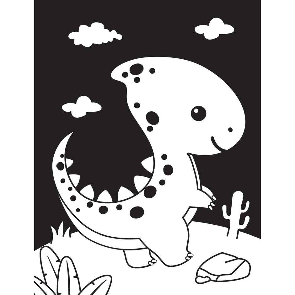 Dinosaur Neon Colour & Sticker Dots Book Over 500 Stickers Book for kids|Fun Coloring Book for kids