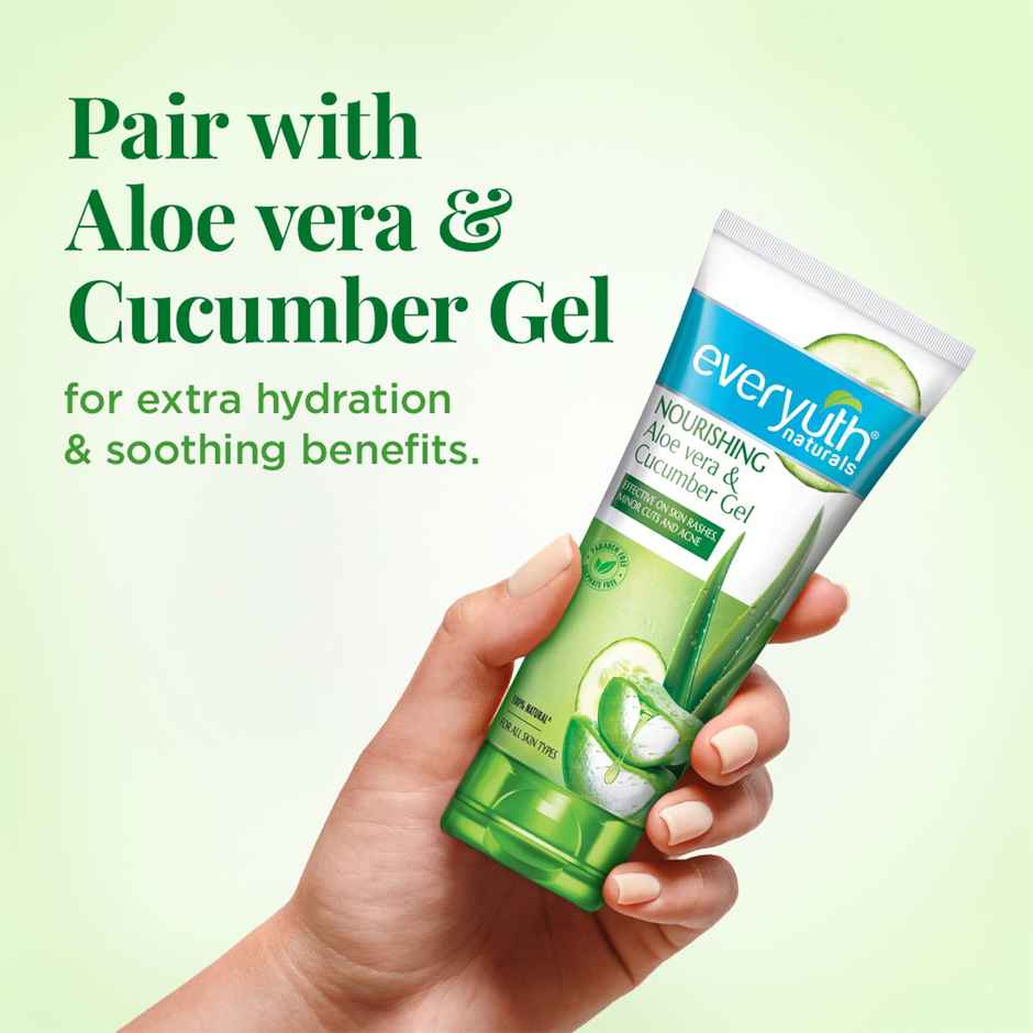 Everyuth Naturals Rejuvenating Cucumber | Aloe Vera Easy Fit Sheet Mask