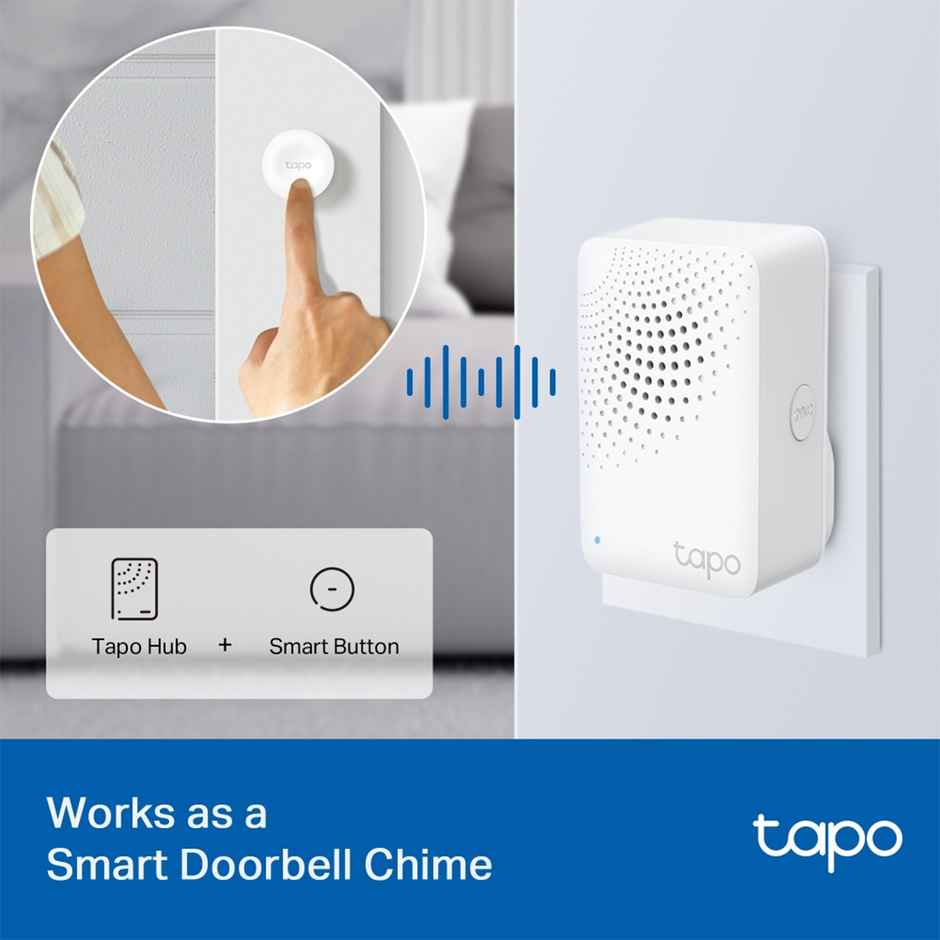 TP-Link Tapo H100 Smart Hub with Chime,Connect with Up to 64 Smart Devices