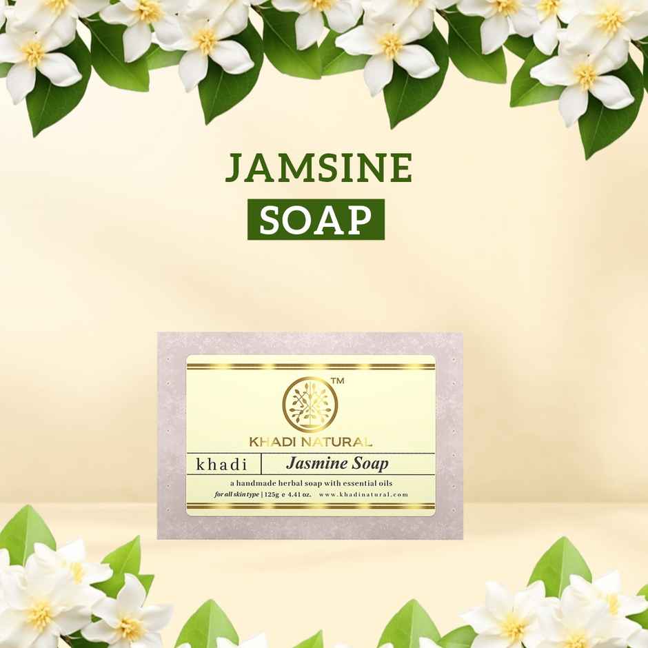 Khadi Natural Jasmine Handmade Soap Revitalizes Dull Skin